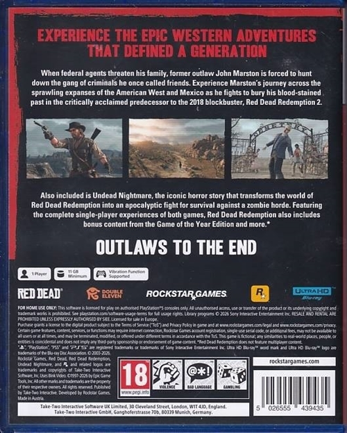 Red Dead Redemption - PS5 (B Grade) (Genbrug)